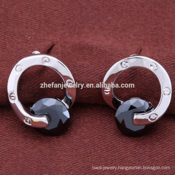 Guangzhou factory wholesale korean fashion black earrings
